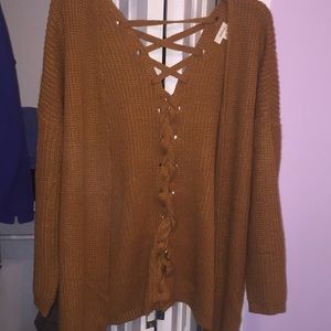 braided back cardigan